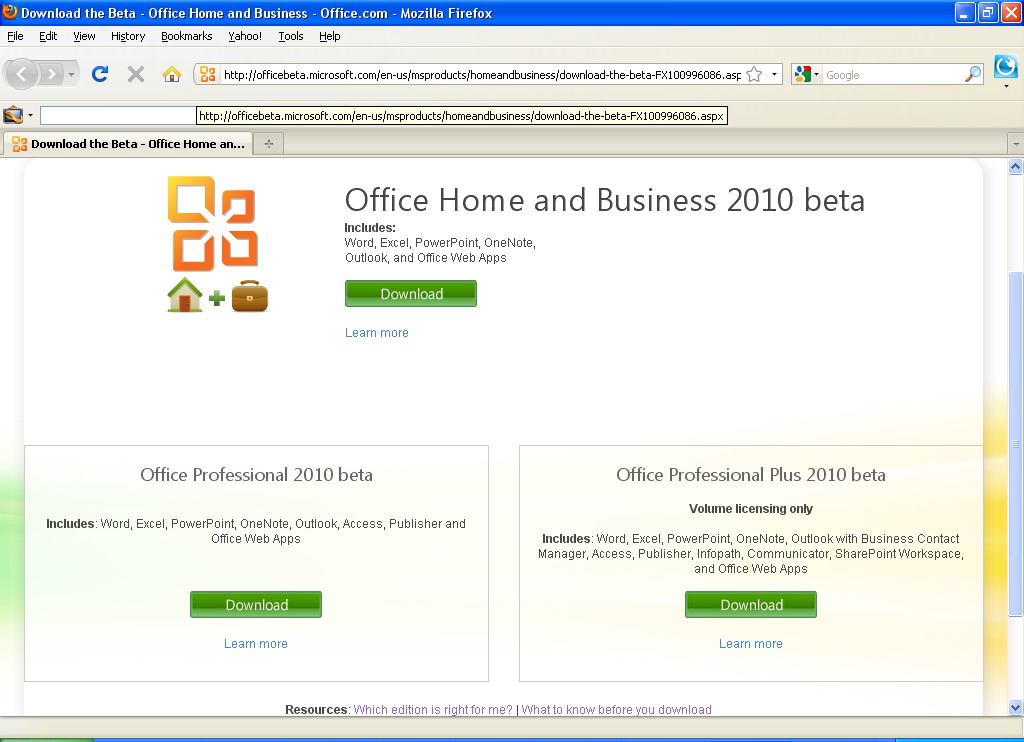 Microsoft Office Beta